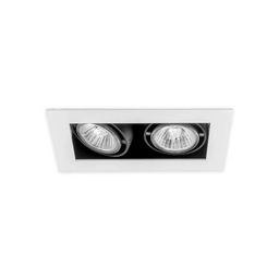 BASICSTERN RECESSED 2xGU10, oprawa wpuszczana, kolor biało-czarny