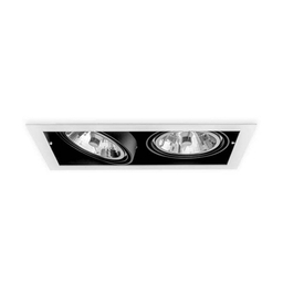 BASICSTERN RECESSED 2xG53, oprawa wpuszczana, kolor biało-czarny