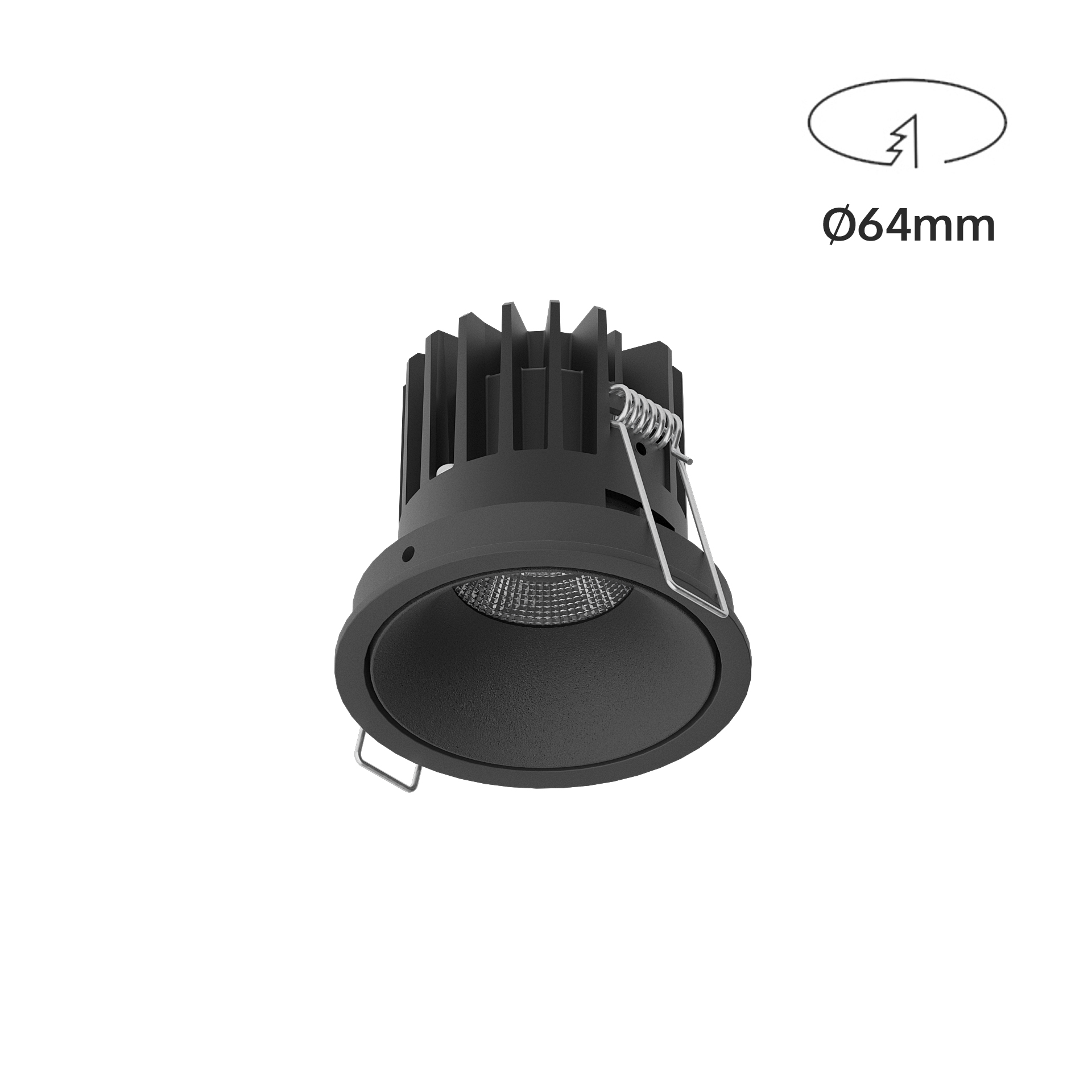 RING io58, kolor czarny