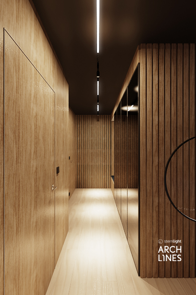 Archlines STRIPE 12.6W CRI90 3000K DALI, czarny