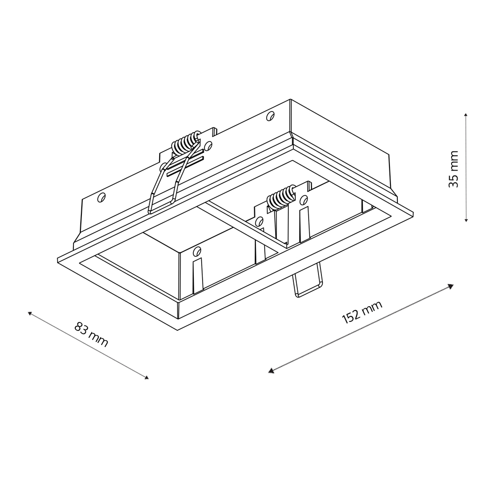 BASICSTERN R FRAME square double ramka montażowa podwójna, czarny