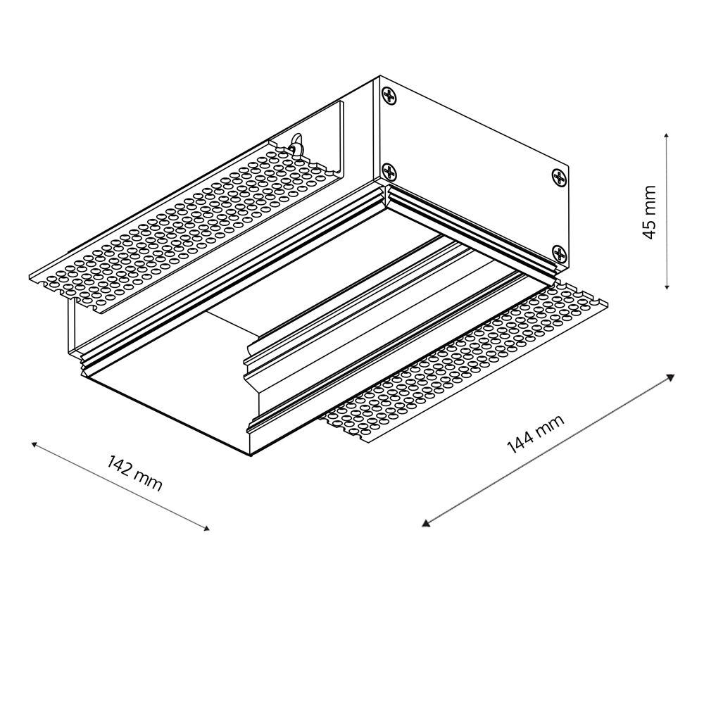 BASICSTERN T FRAME square double ramka montażowa podwójna (trimless), czarny