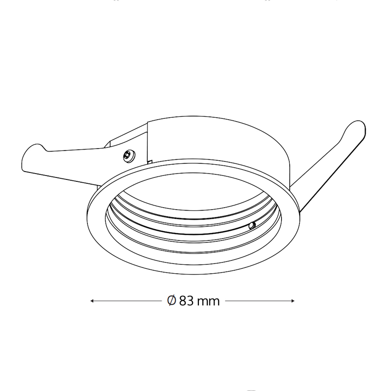 BASICSTERN R FRAME round pierścień montażowy, biały