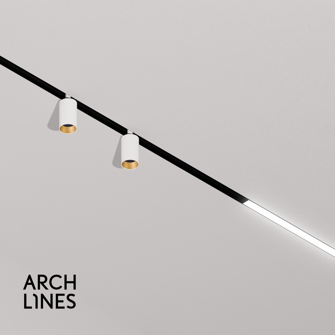 Archlines SPOT S 6.6W CRI90 3000K DALI, biały / czarny adapt.